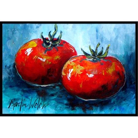 Carolines Treasures 18 x 27 in. Vegetables-Tomatoes Red Toes Indoor and Outdoor Doormat MW1088MAT